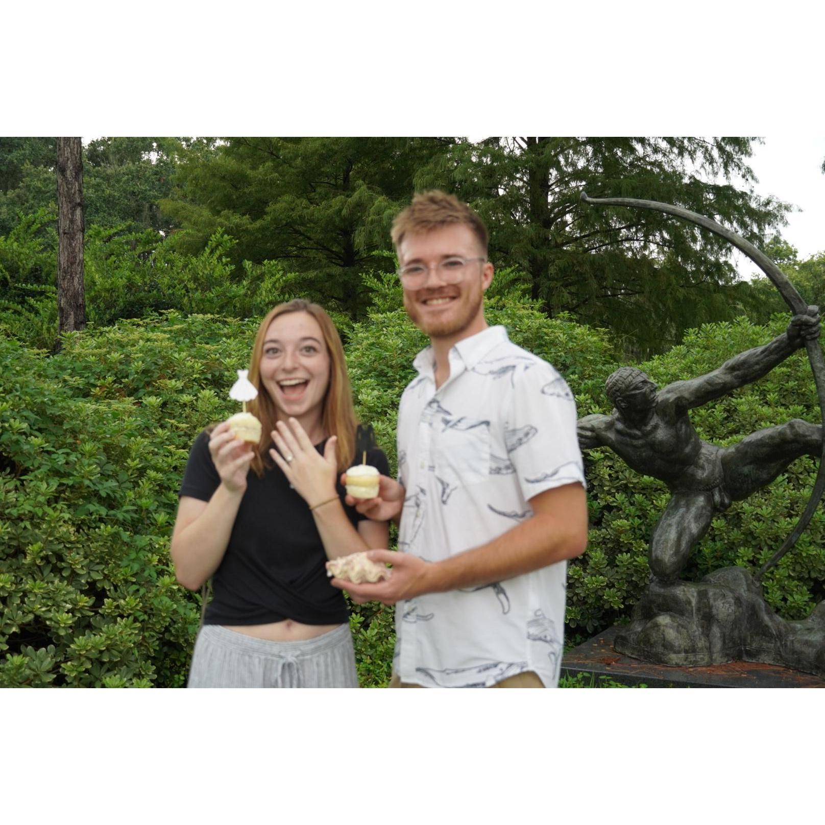 Of course the camera focused on the Hercules statue and not us.