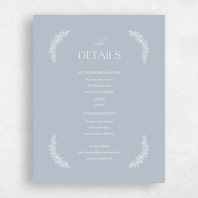 Grey Floral Wedding Enclosure - Oakdale