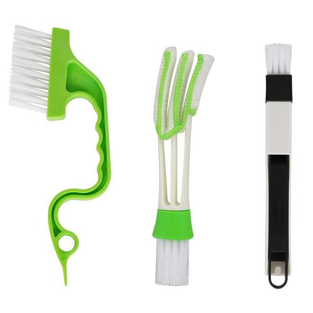 Trycooling Hand-held Groove Gap Cleaning Tools Door Window Track Kitchen Cleaning Brushes (3 Pcs)