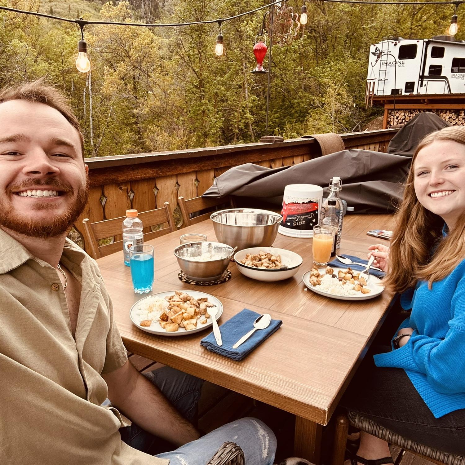 Chris made dinner for a nice date night!!