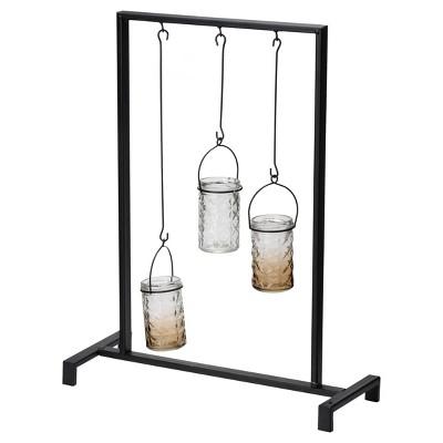 Jurupa Hanging Bottle Candle Holder Black - A&B Home