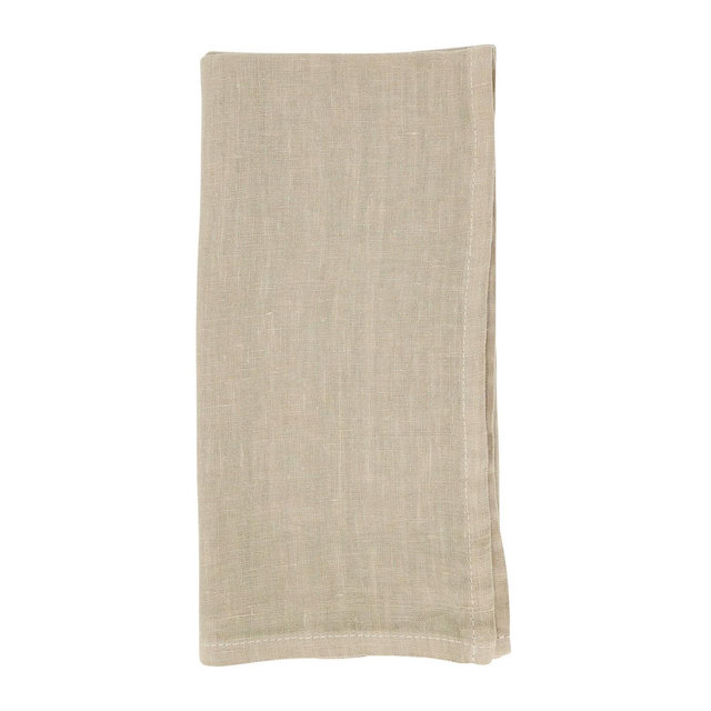 Saro Lifestyle Classic Pure Linen Table Napkin , 20", Natural