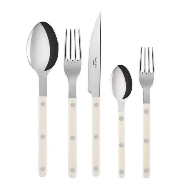 Sabre Bistrot 20-Piece Flatware Set, Ivory