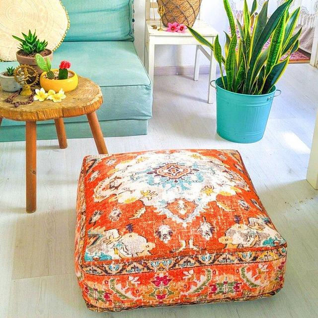 Dubem 24" Wide Square Pouf Ottoman