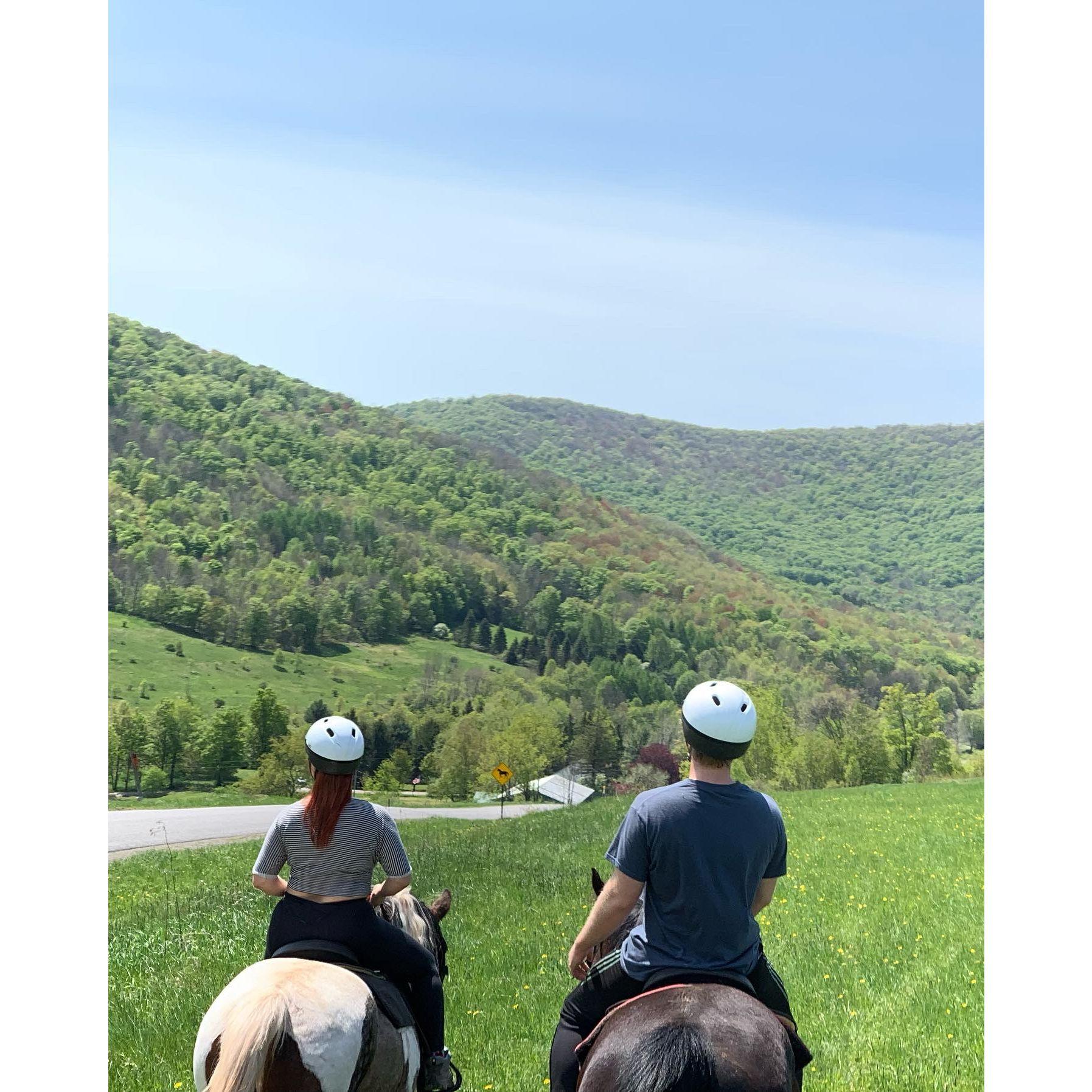 Horseback riding in the Catskills