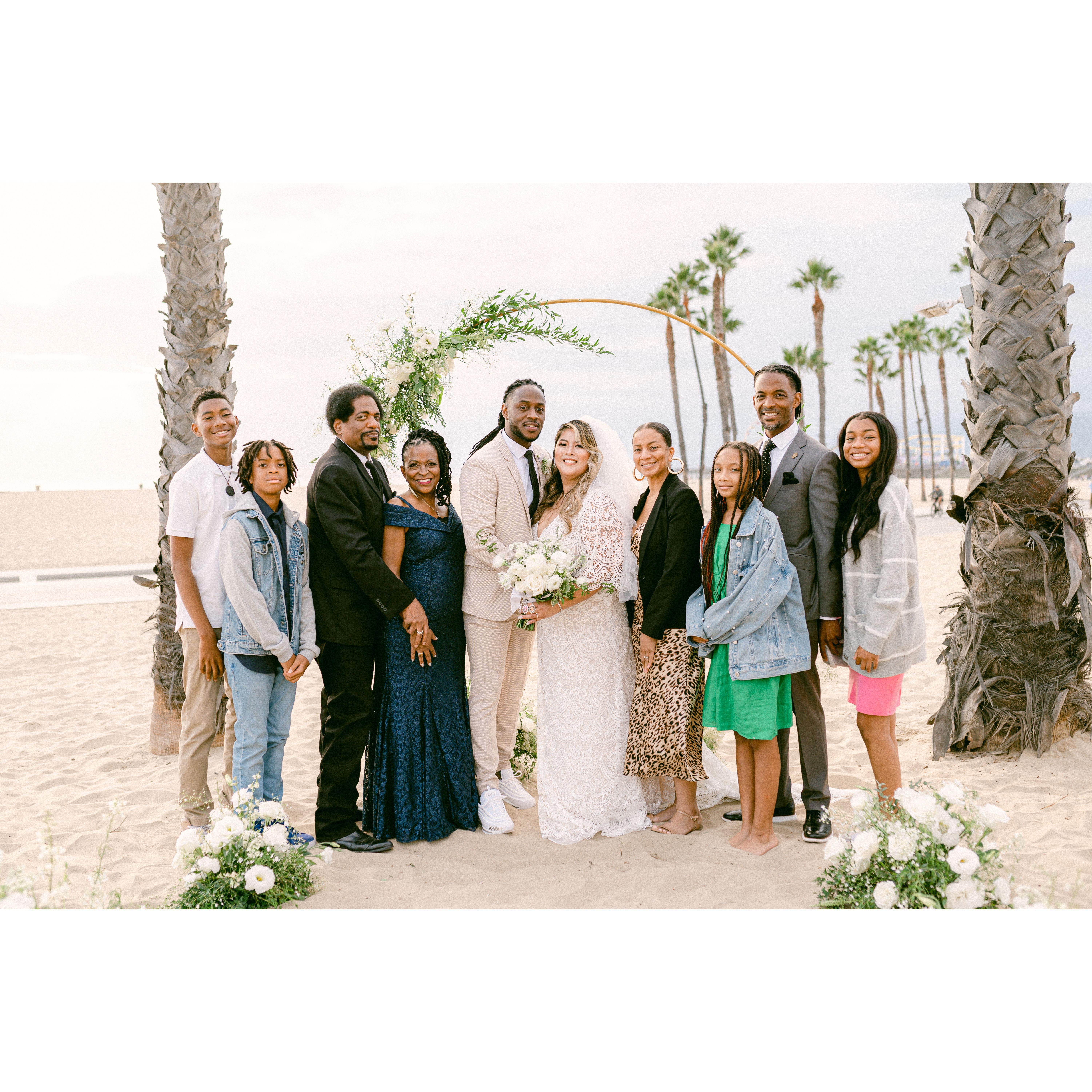 The Newlyweds with Mama Moore, Godfather Brian and the Hawkins family