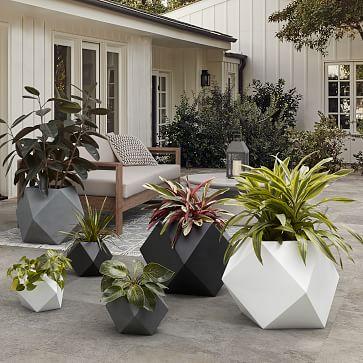 Faceted Modern Indoor/Outdoor Planters Small
