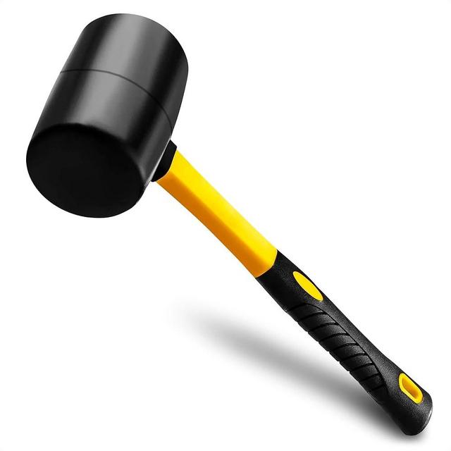 LEGLO Rubber Mallet Hammer Wood Tools Woodworking - 24 Oz Camping Handle Soft Blow Small Hammers For Crafts Tent Stake Dead Set Laminate Flooring (RB-24OZ)