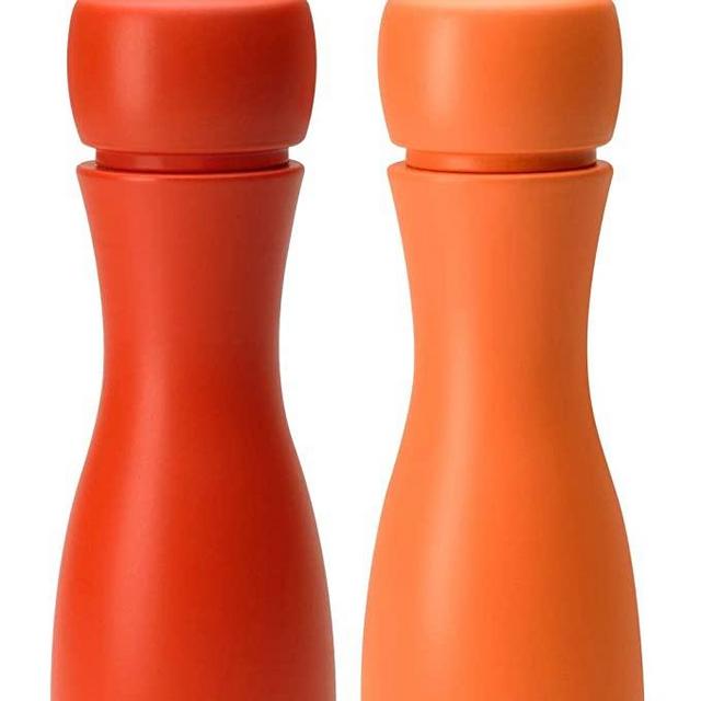 "Peugeot Tahiti DUO Autumn Salt and Pepper Mill Set 15cm - 6"". 2 Shades of Orange" (2/33286)