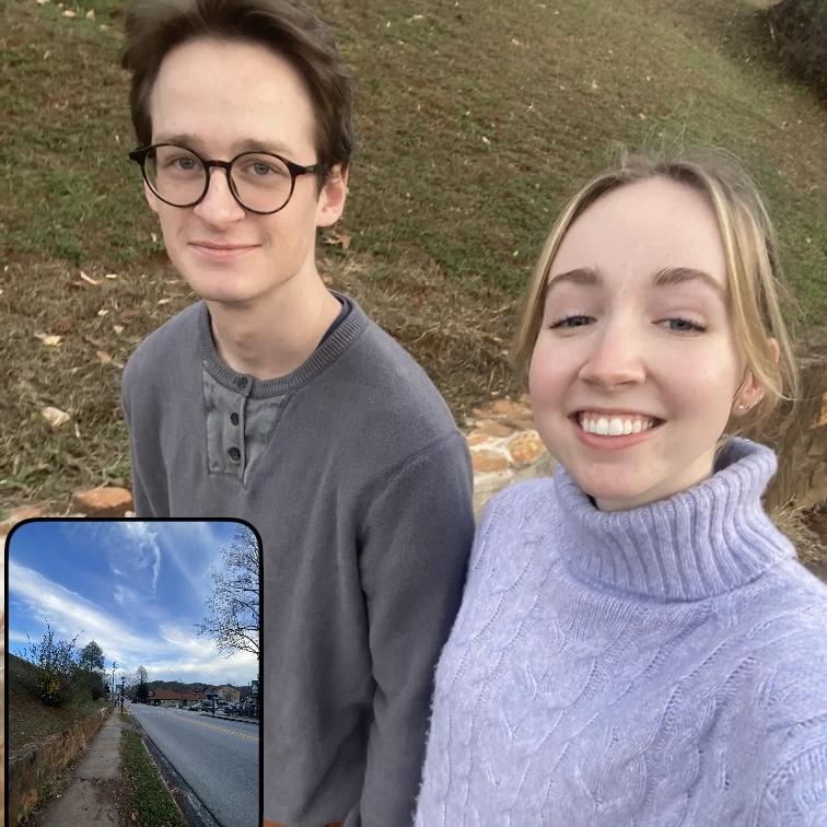 Daniel kept me company while I was Christmas gift shopping in Helen. This was 5 minutes before we realized I got us lost :)