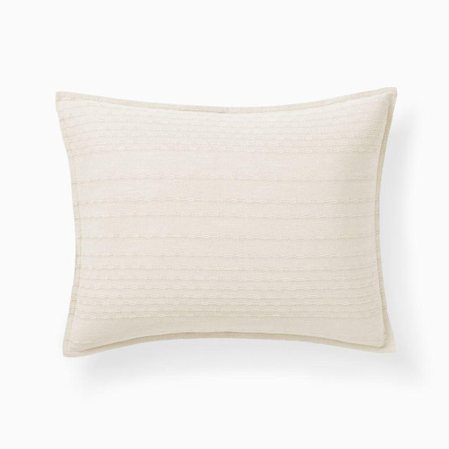 Reese Linen Cotton King Sham, Sand