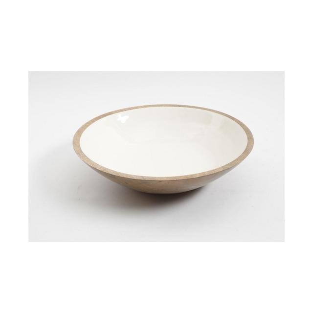 Laurie Gates Enamel & Wood Serve Bowl