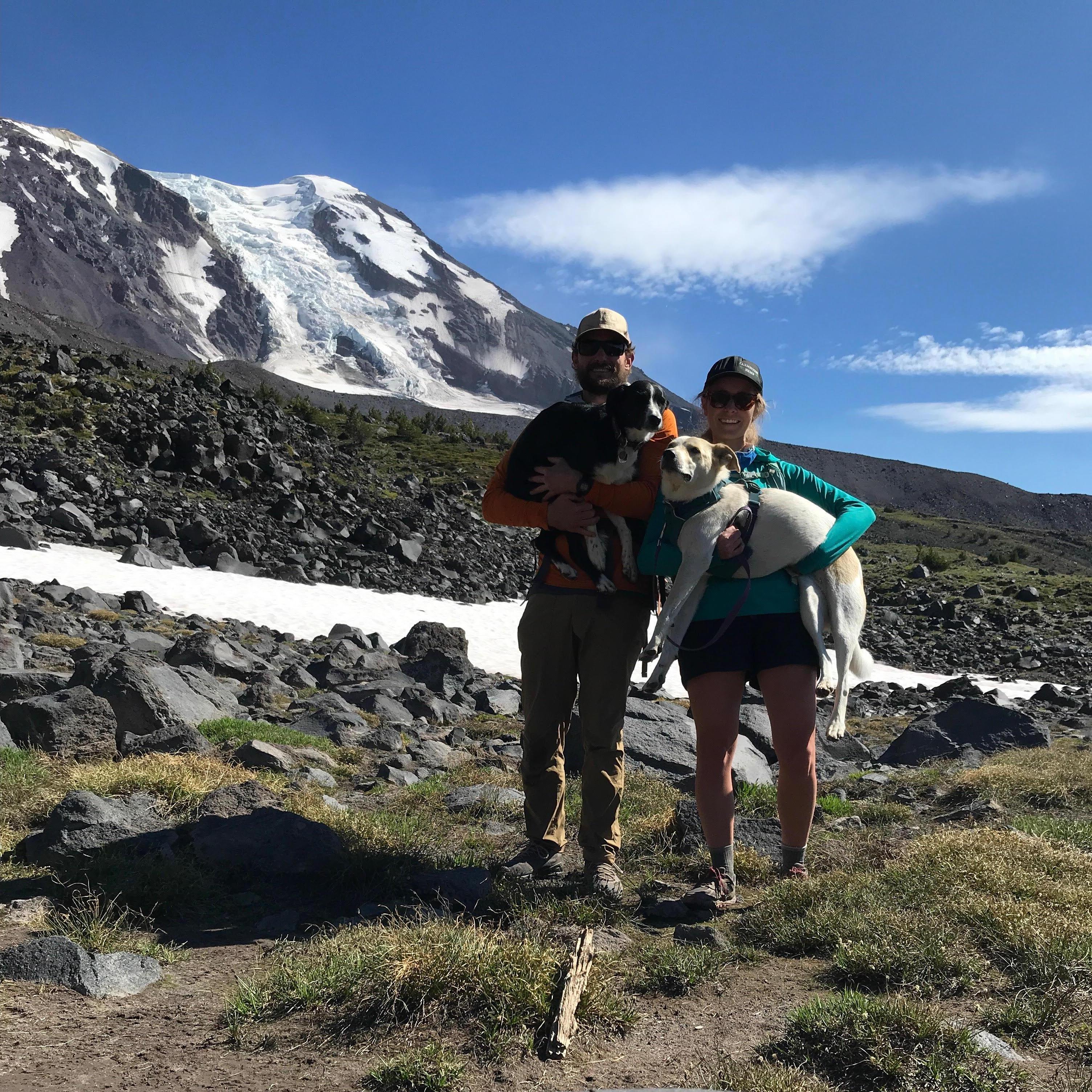 Hiking and camping by Mt. Adams