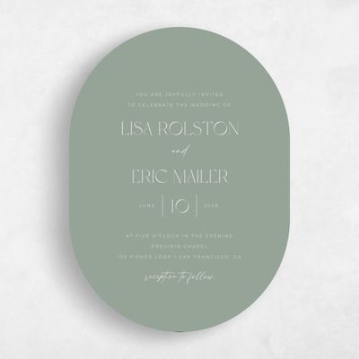 Sage, Green Wedding Invitation - Papyrus Portrait