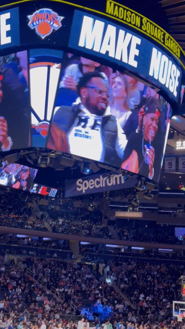 Jumbotron in Madison Square Garden at the Knicks Game on Valentine’s Day 2022!