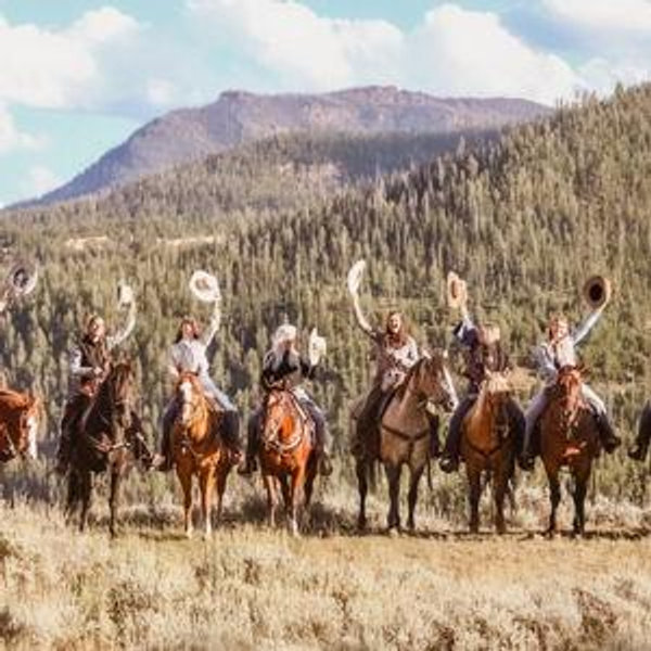 Horseback riding through Yellowstone National Park