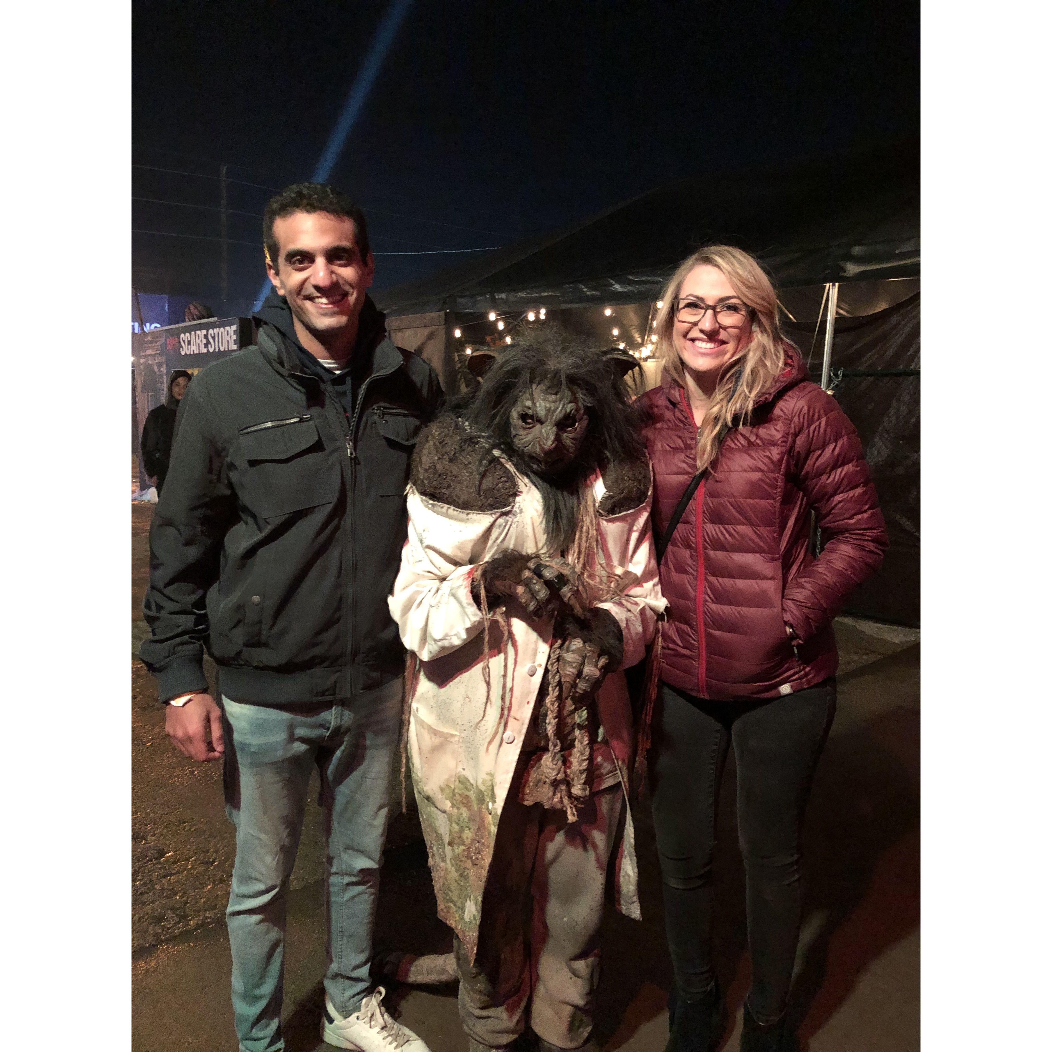 We enjoy paying money to have people scare us at haunted houses...