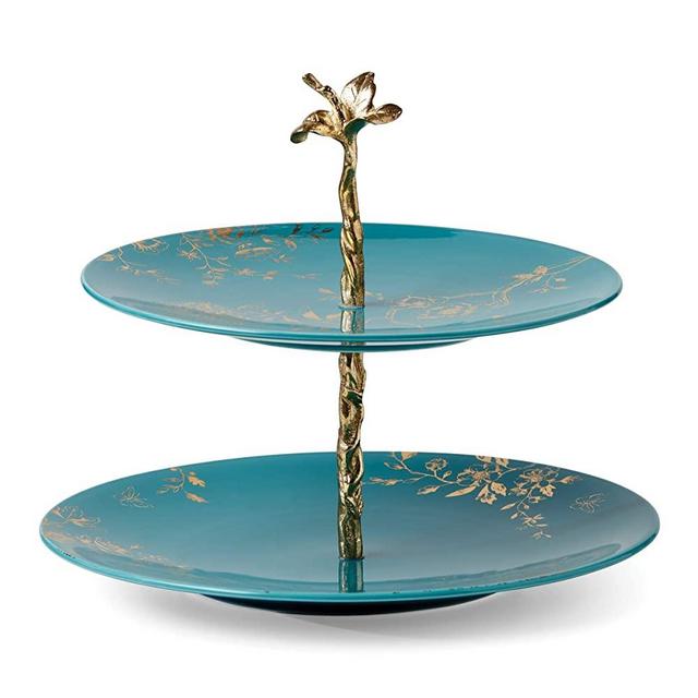 Lenox Sprig & Vine 2-Tiered Server, 3.20 LB, Green