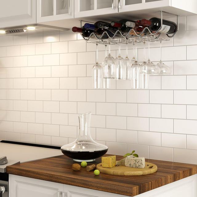 Spinella 6 Bottle Hanging Wine Bottle/Glass Rack