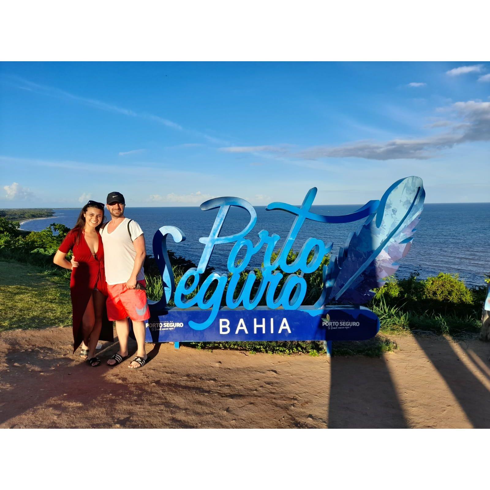We traveled to Porto Seguro, Bahia. It is located in the Brazilian Northeast, well known for being a place of beautiful beaches and where the first Portuguese arrived.