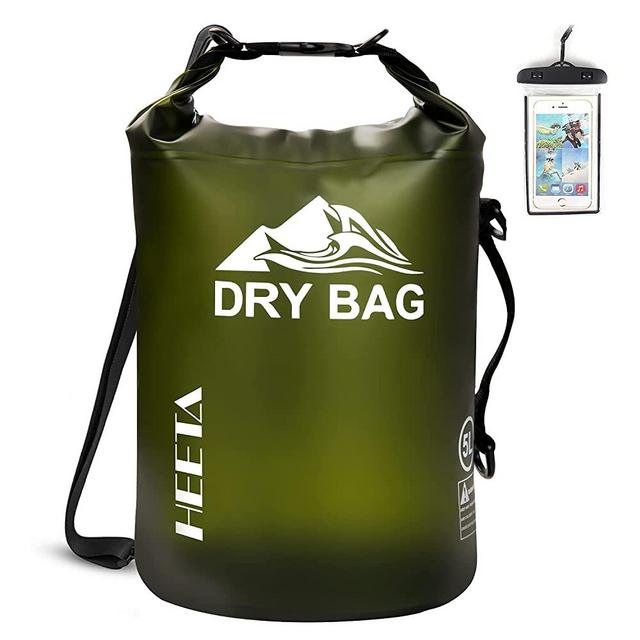 HEETA Waterproof Dry Bag for Women Men, 5L/ 10L/ 20L/ 30L/ 40L Roll Top Lightweight Dry Storage Bag Backpack with Phone Case for Travel, Swimming, Boating, Kayaking, Camping and Beach
