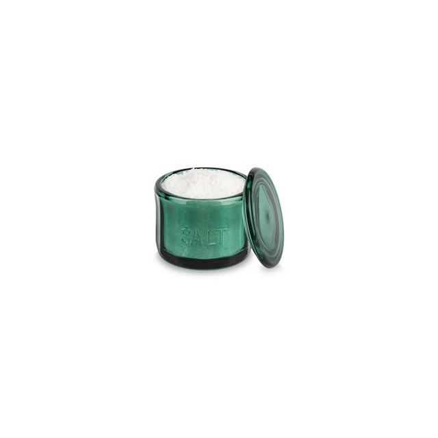 Kook Glass Salt Cellar, with Airtight Lid, 10 Oz, Emerald