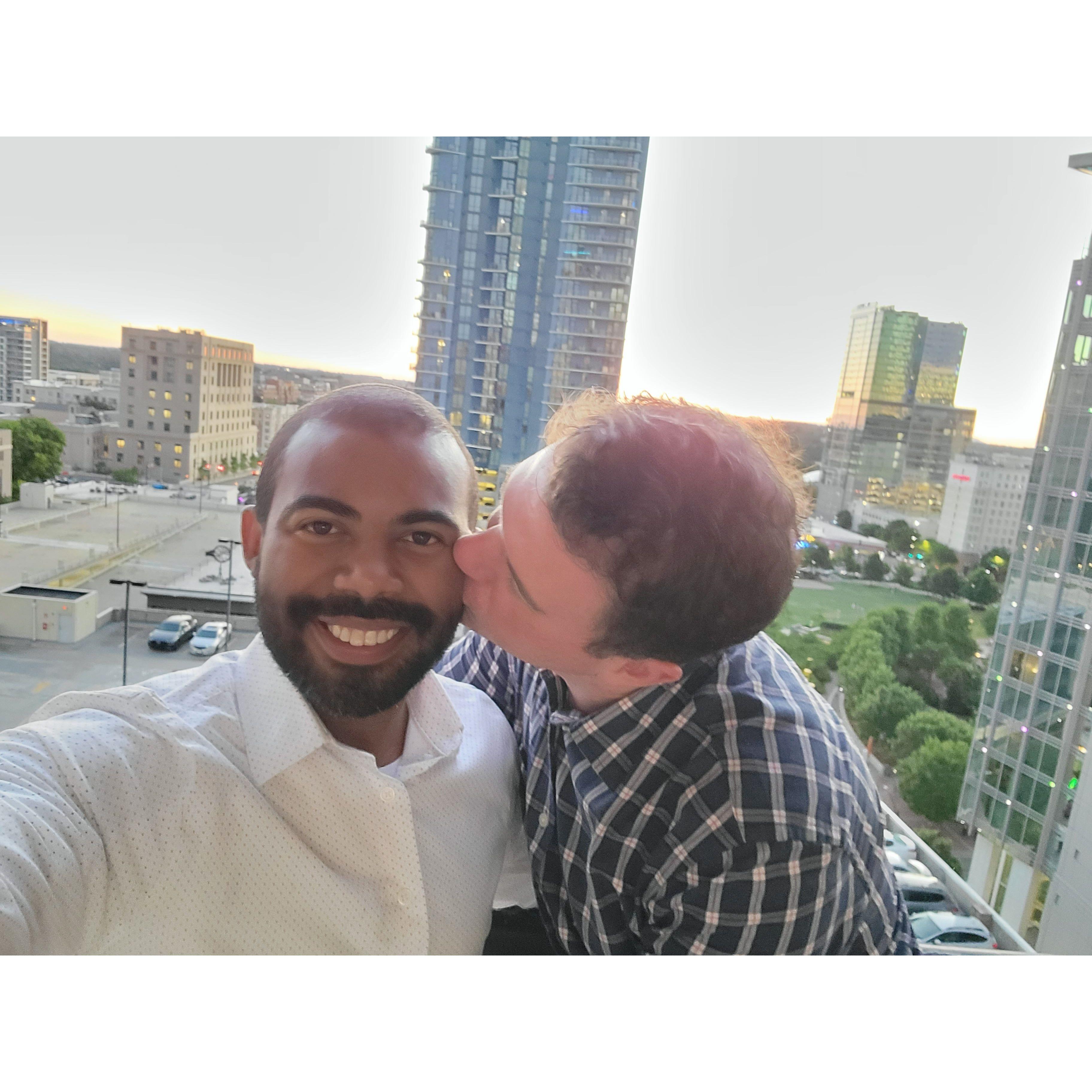 This was the first photo taken after buying our condo!