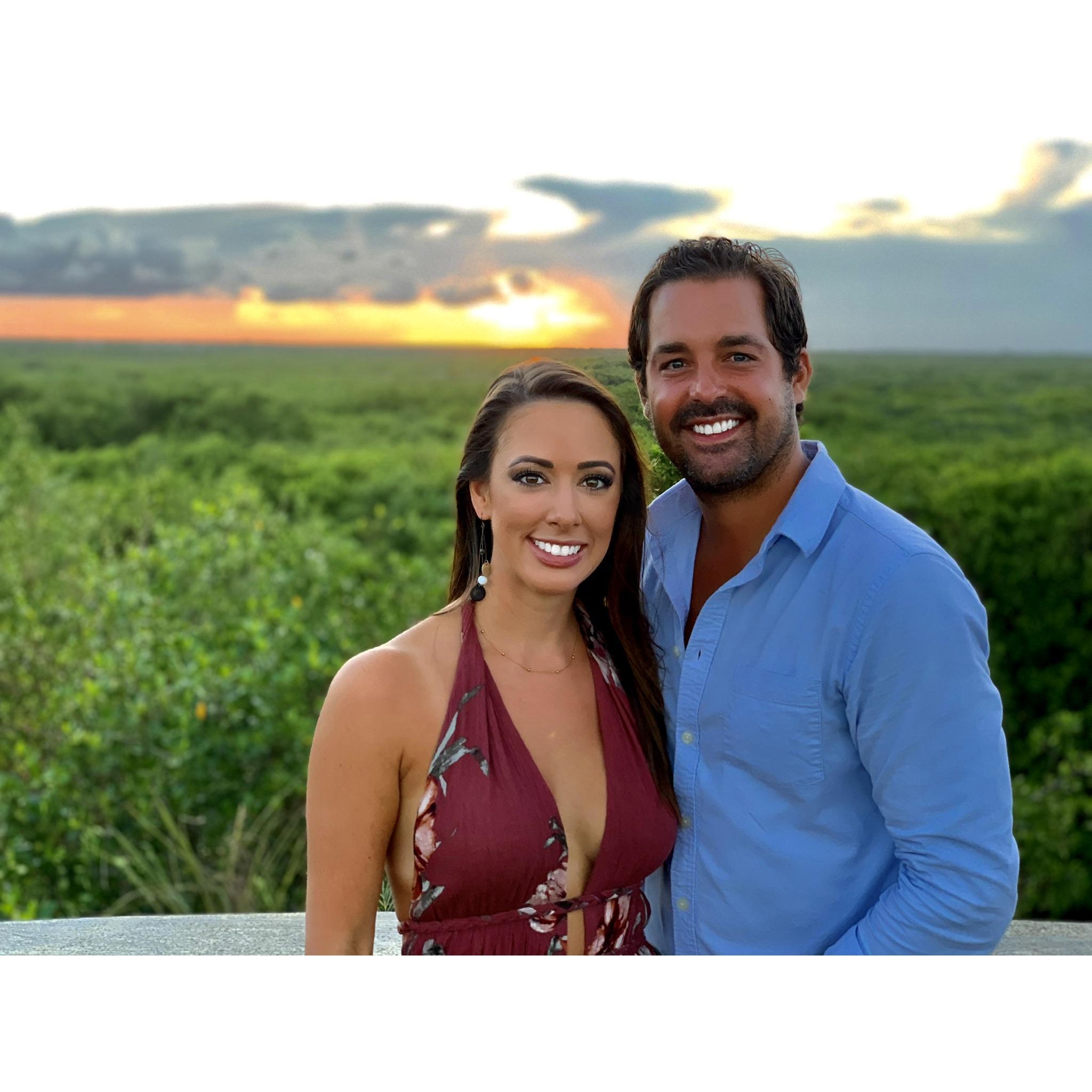 Beautiful sunset at Kin Toh/Azulik in Tulum