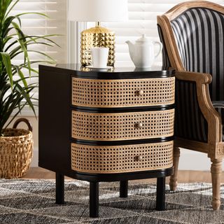 Nabila Modern Bohemian 3-Drawer End Table