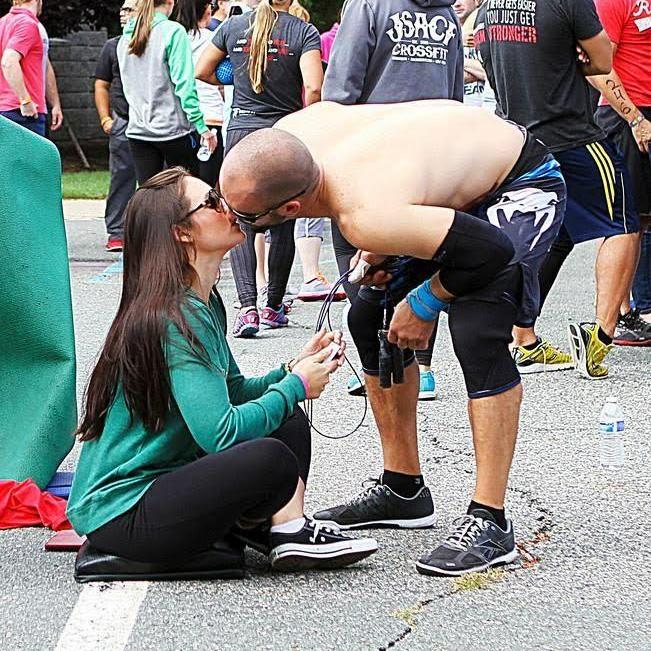 Chad and I during his crossfit competition in 2012