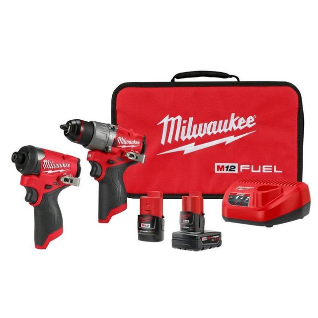 Milwaukee Drill Driver M12 FUEL 2 Tool Combo Kit