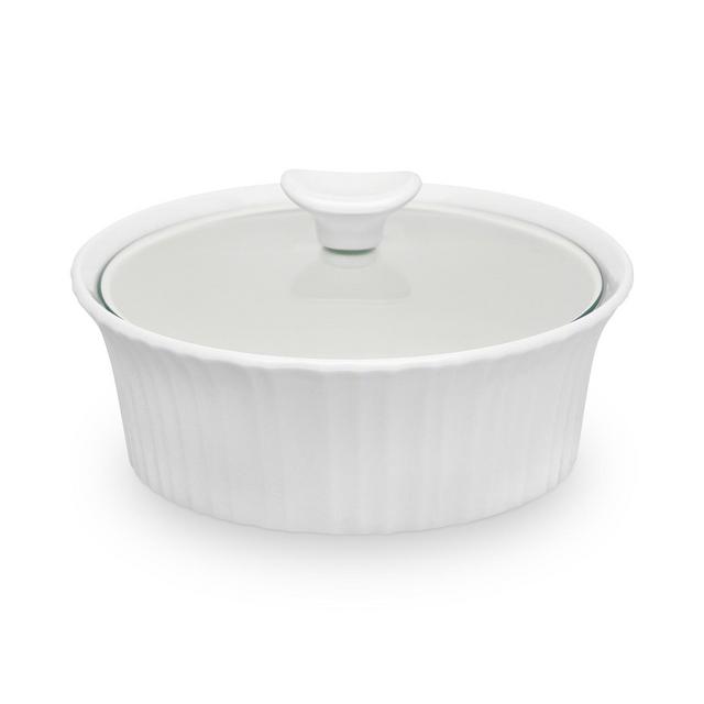Corningware® French White 1.5-Qt. Round Casserole with Glass Lid