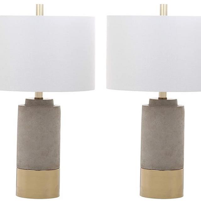 Safavieh LIT4451A-SET2 Lighting Collection Brown Grey Table Lamp