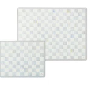Check Glass Cutting Board, Set of 2