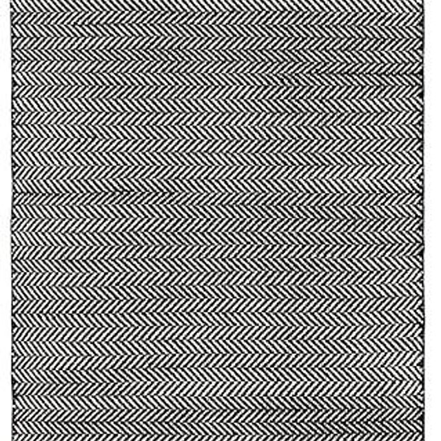 Dash and Albert Herringbone Cotton Area Rug - 2.5' x 8' Runner Black Geometric Handwoven Accent Rug - Durable, Eco-Friendly, High Traffic Area Hallway, Bedroom