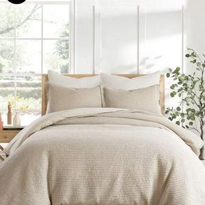 Levtex Cloud Waffle Textured Queen Comforter Set - Taupe