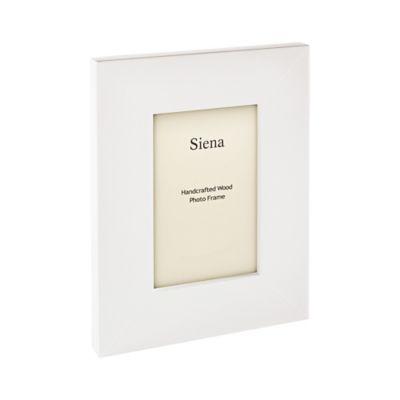 Siena 4-Inch x 6-Inch Piano Finish Wood Picture Frame in Weathered White
