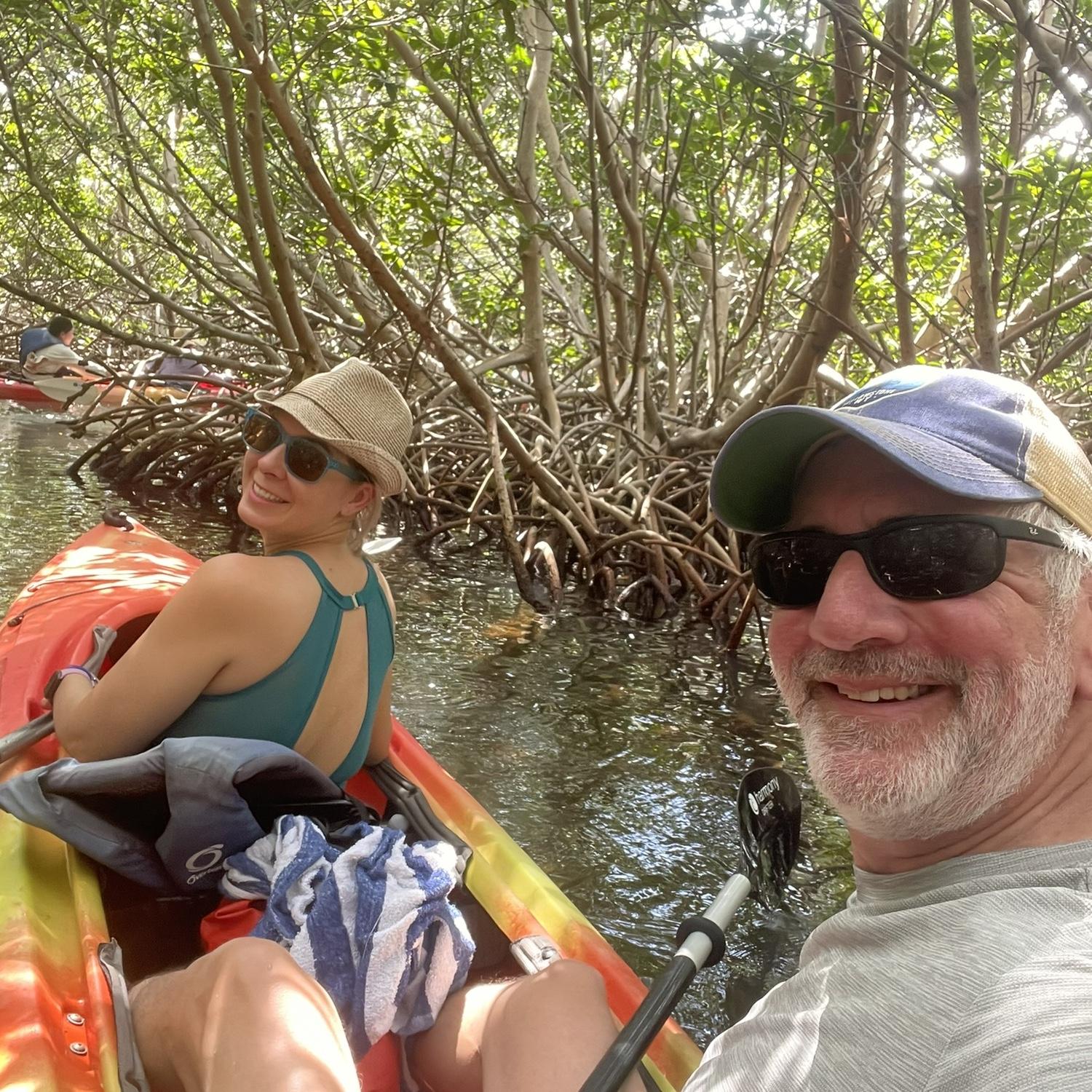 Paddling through the Key West mangroves (if you can tandem kayak together, you can do anything together)