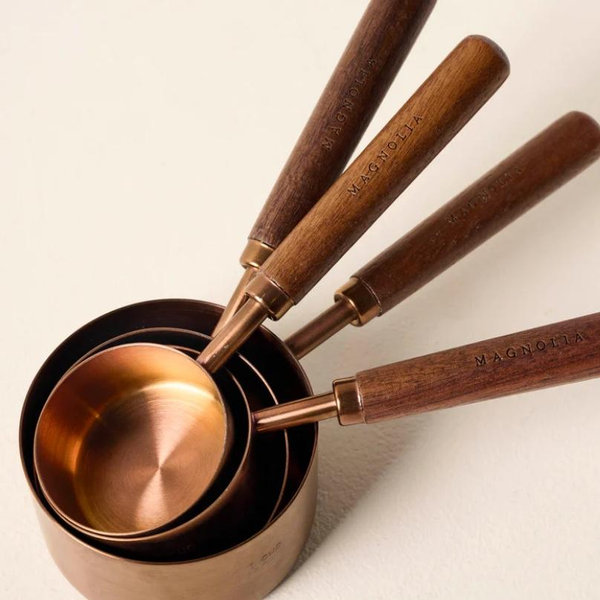 Walnut and Copper Measuring Spoons