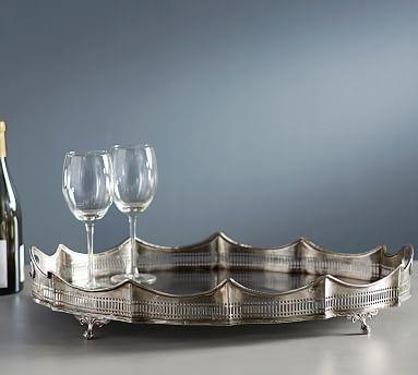Antique Silver Butler Tray