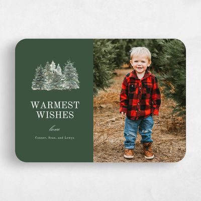 Green Rounded Holiday Card - Tallahala