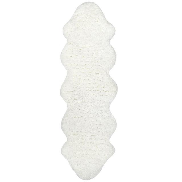 2'x6' Hand Tufted Double Pelt Faux Sheepskin Runner Off White - nuLOOM