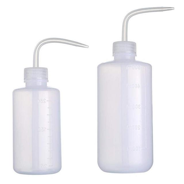 Tattoo Wash Bottle - Yuelong 2Pcs 500ml&250mL Safety Wash Bottle Watering Tools,Economy Plastic Squeeze Bottle for Medical Label Tattoo Supplies