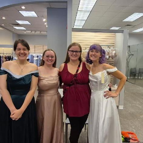 Shopping for bridesmaid dresses!