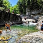 Swimming at Warren Falls