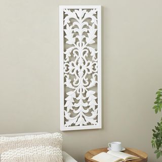 Floral Carved Panel Wall Decor