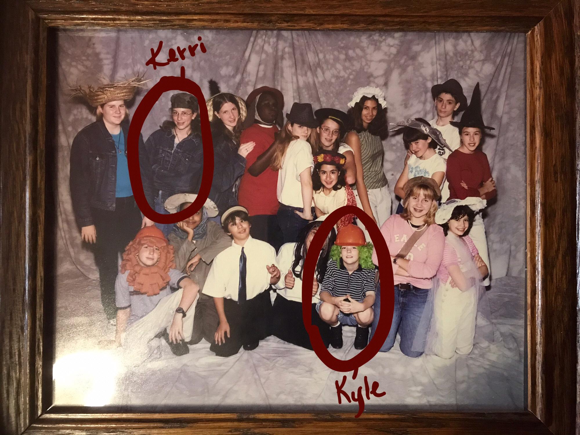 Our first official photo together: 7th grade Thespian pictures!