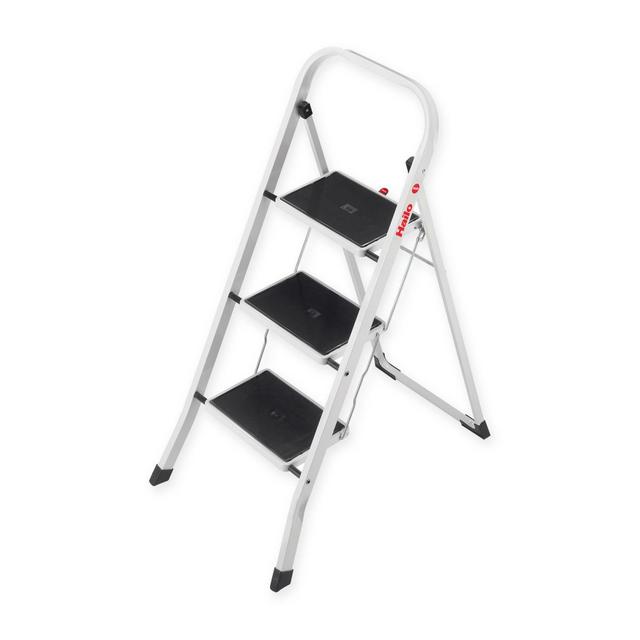 Hailo™ 3-Step Steel K20 Step Stool in White