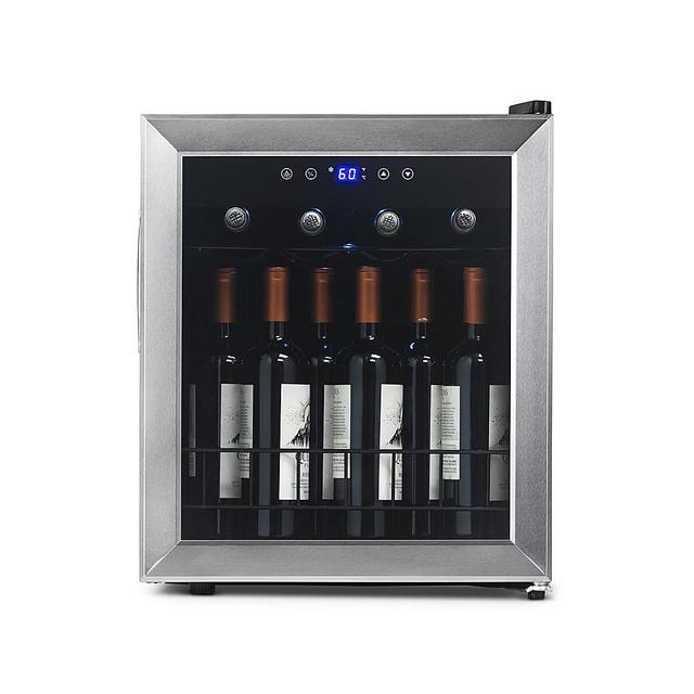 NewAir - Freestanding 16 Bottle Compressor Wine Fridge - Stainless steel