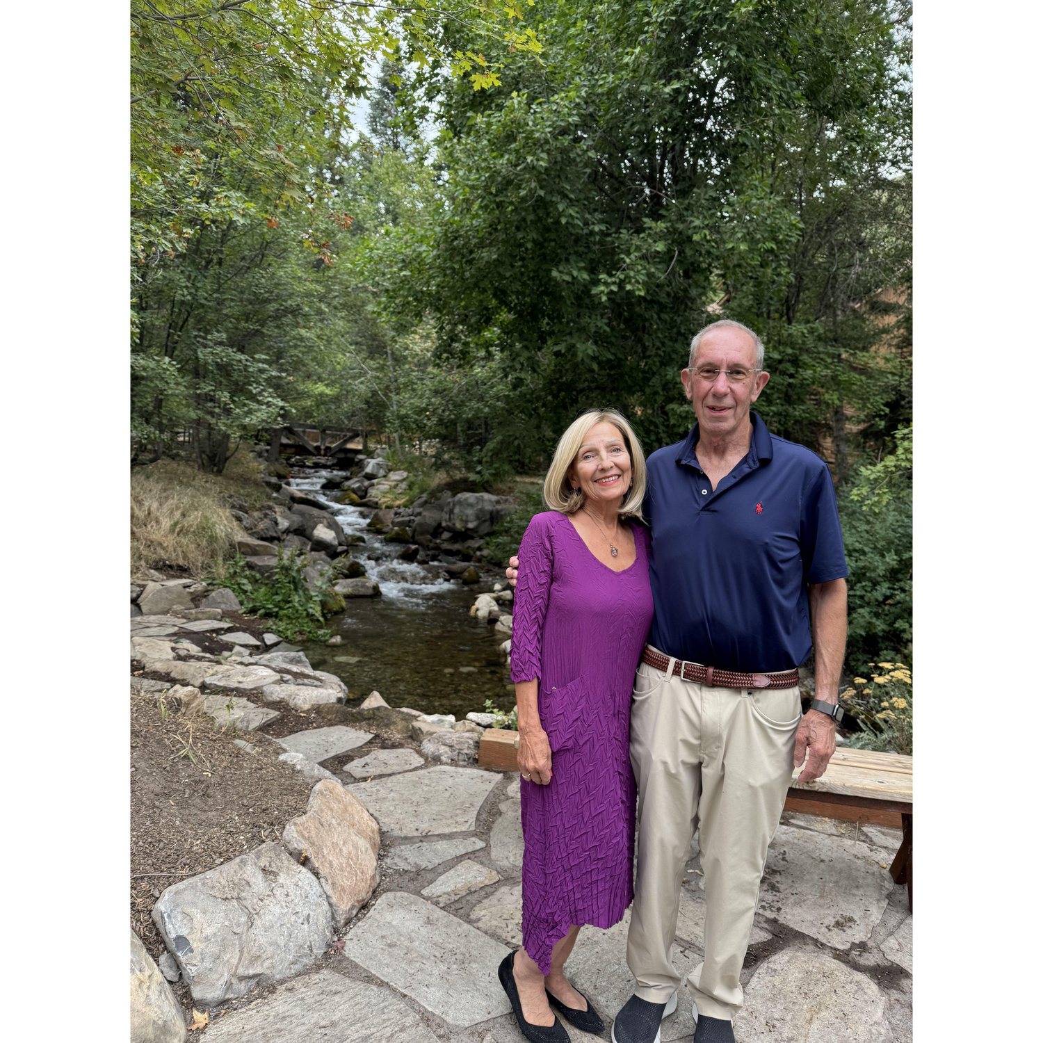 Jim popped the question in the most romantic way. By the stream at Sundance, Utah. Of course, she said yes!